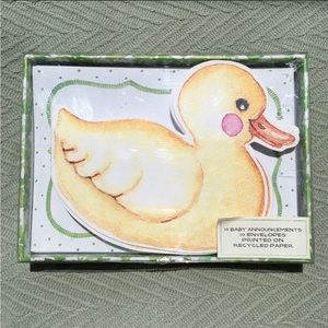 Yellow Duckie Baby announcements cards set by Susan Branch